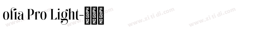 ofia Pro Light字体转换